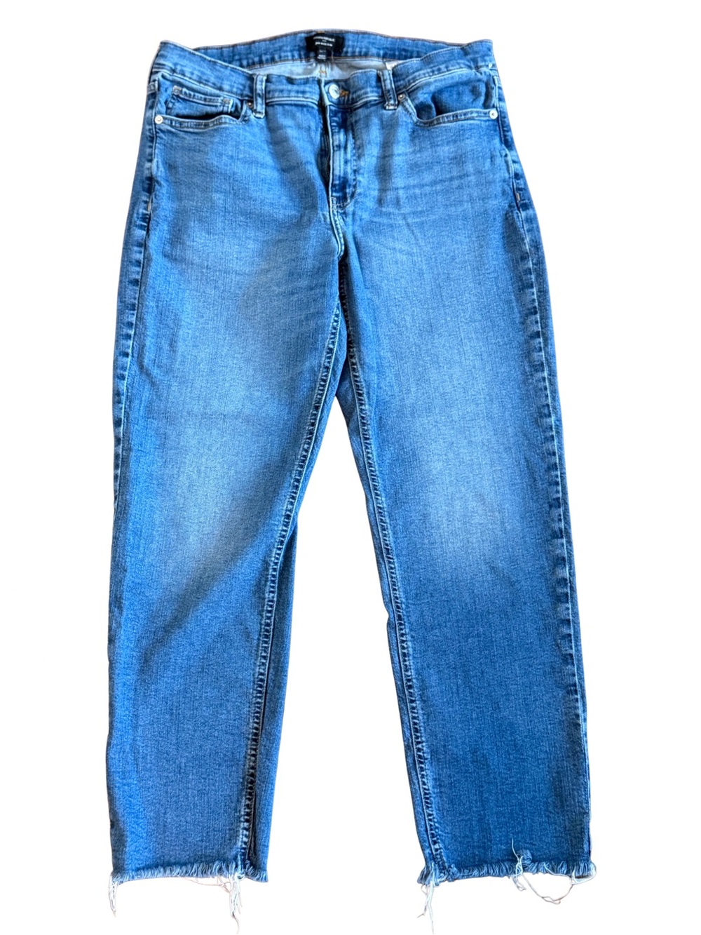 BANANA REPUBLIC Mid-Rise Slim Jeans Size 14 32 Classic Straight Fit Blue Denim